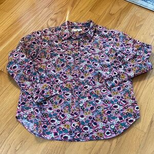 Boden floral button up shirt size 10 petite